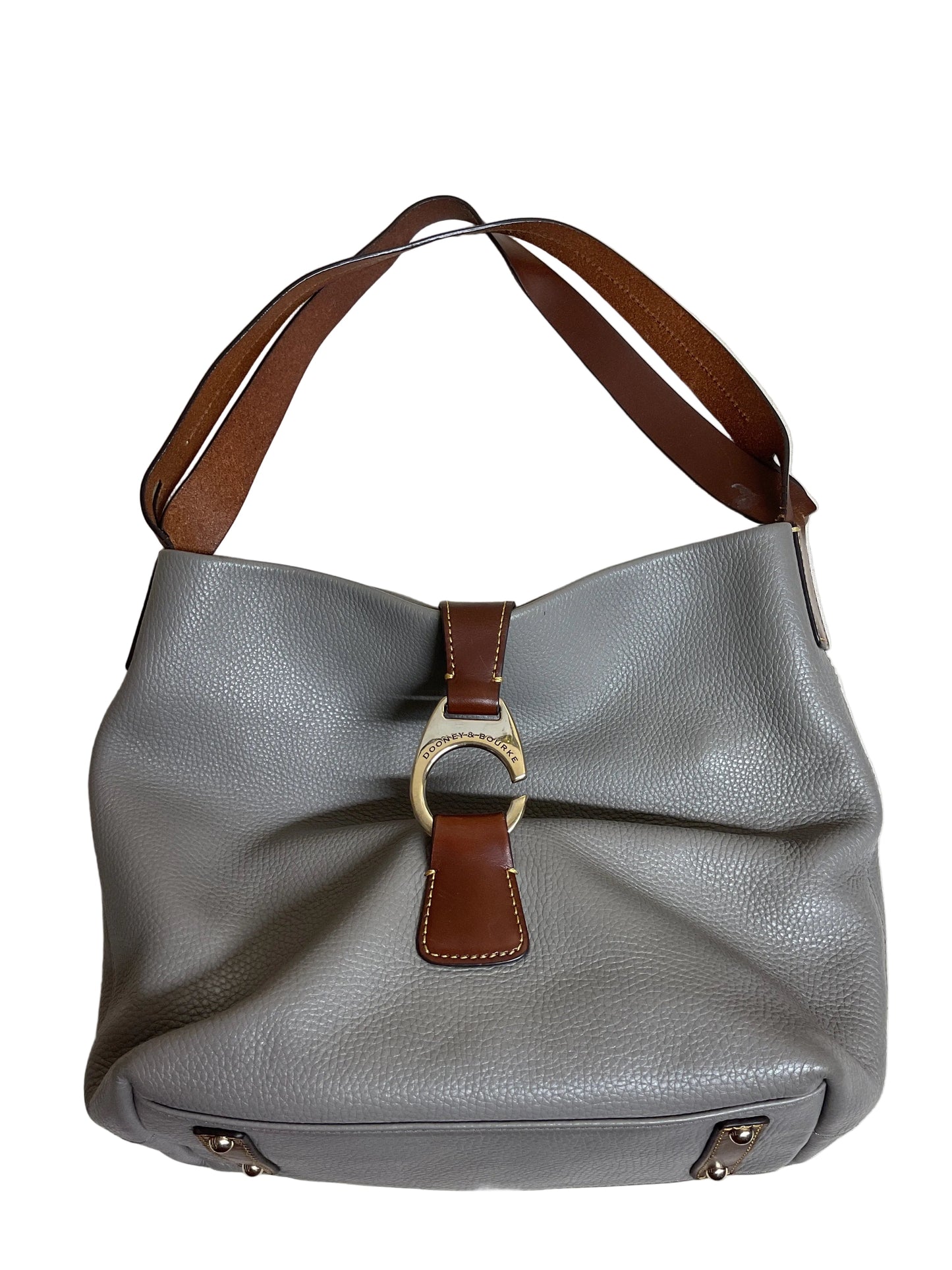 Handbag Designer By Dooney And Bourke In Brown & Grey, Size:Large