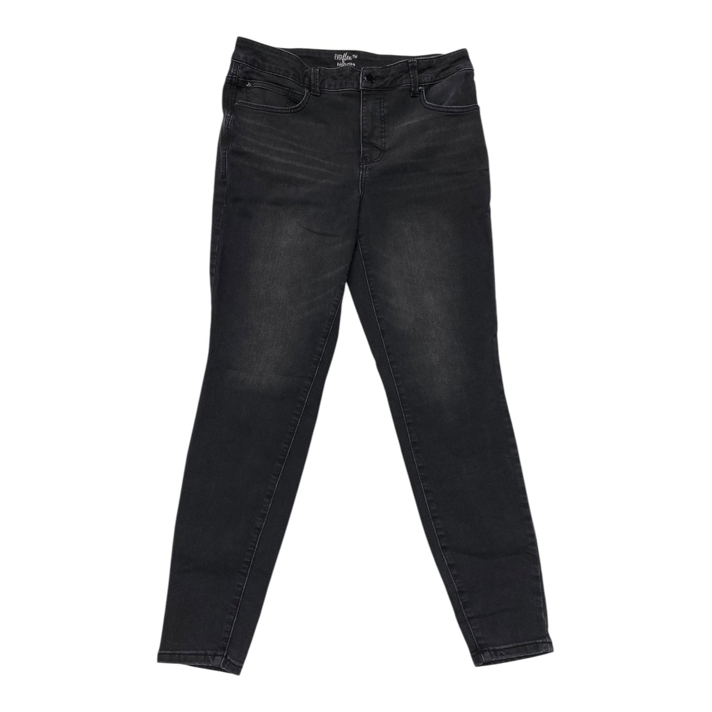 Jeans Straight By Maurices In Black Denim, Size:14