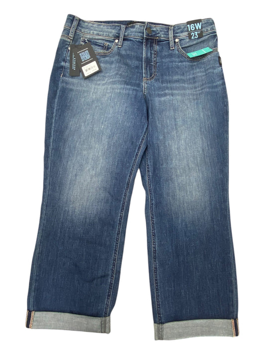 Jeans Cropped By Silver In Blue, Size:16
