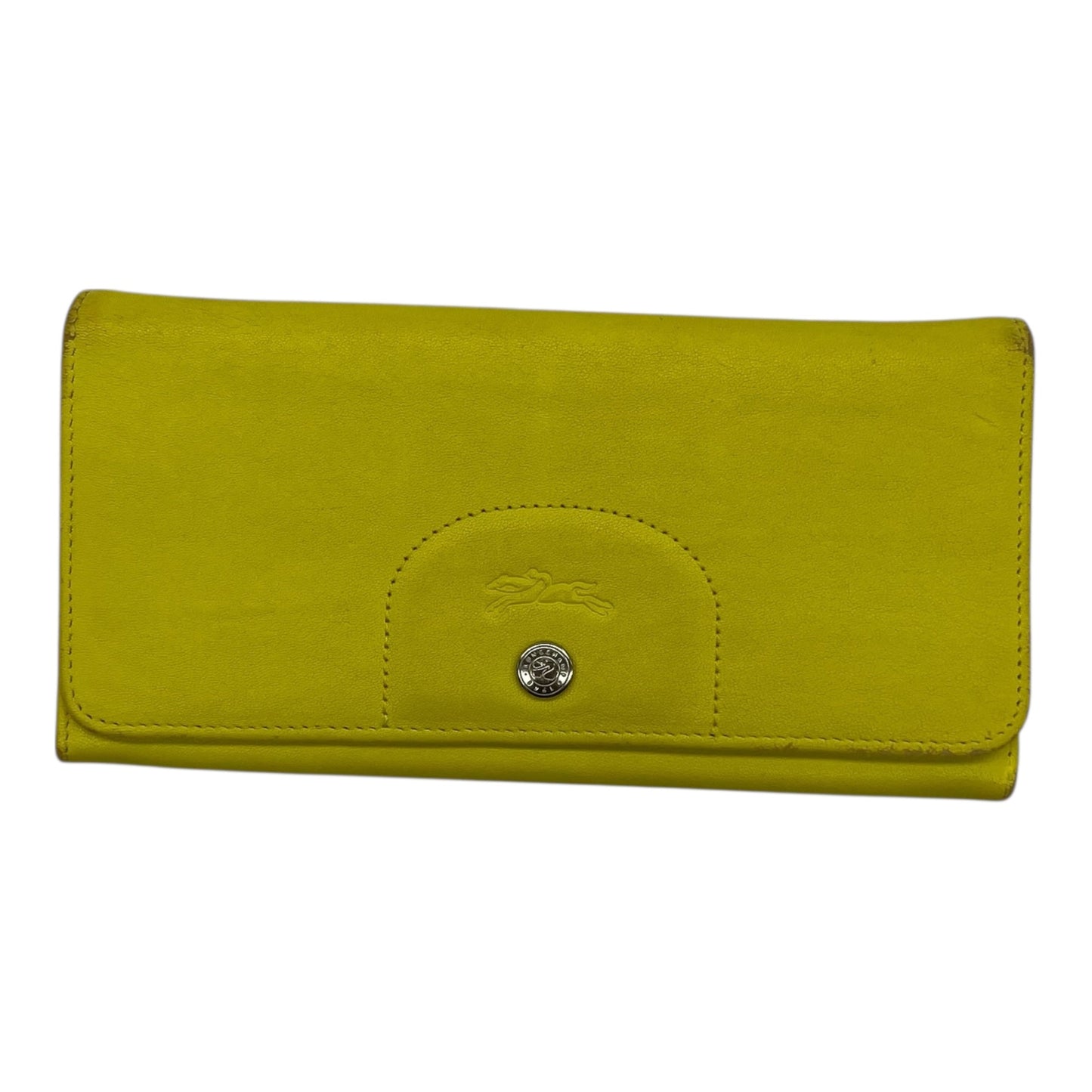 Wallet Designer By Longchamp In Yellow, Size:Large