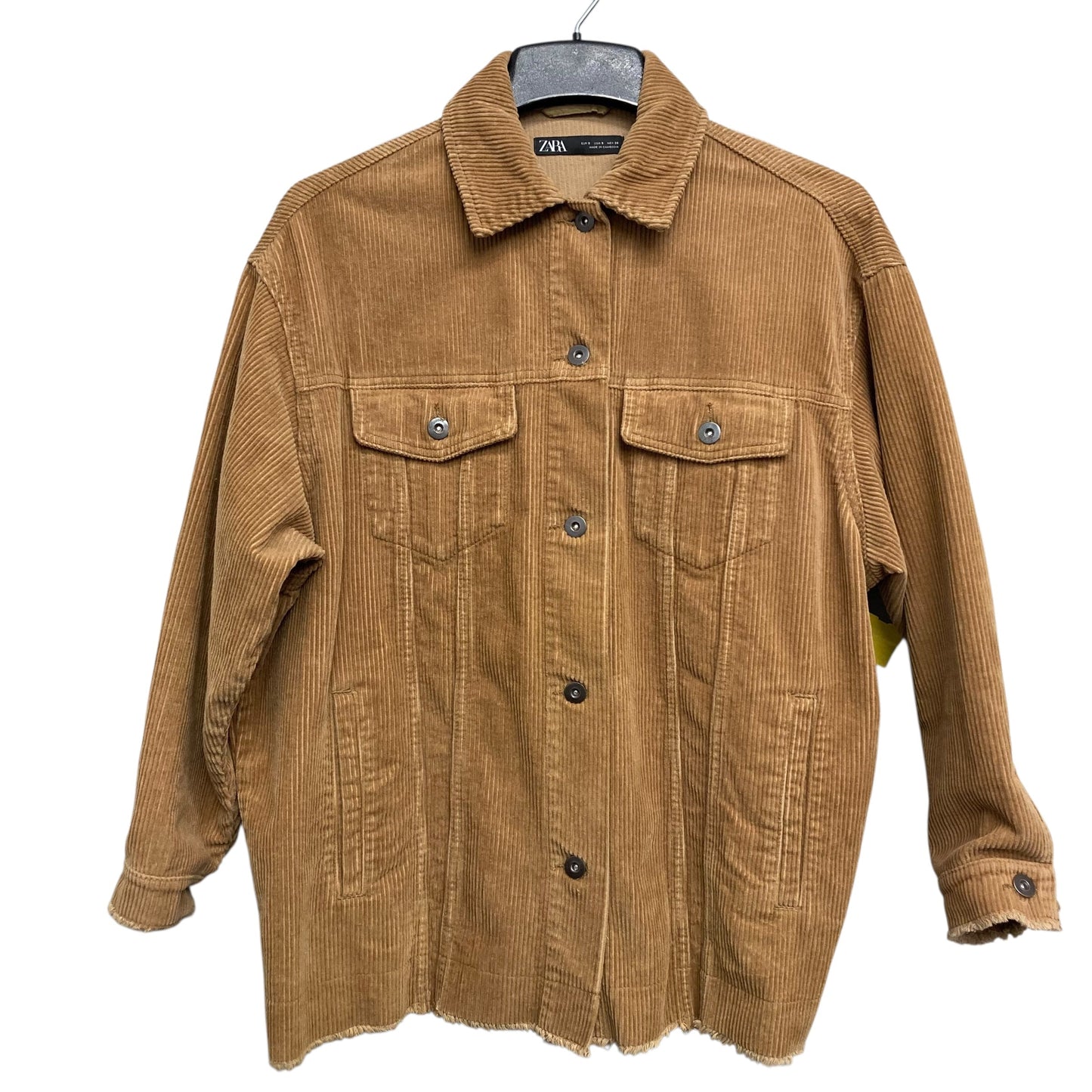 Jacket Shirt By Zara In Brown, Size:S