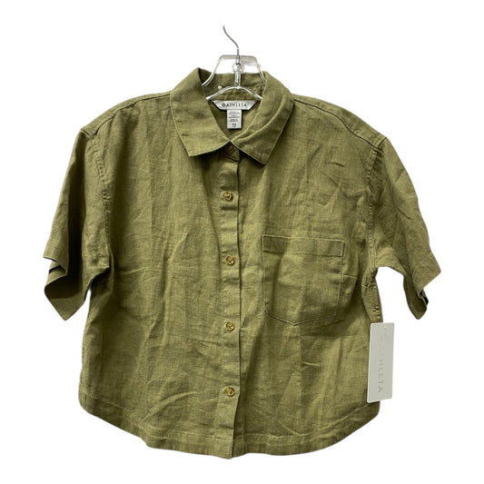 Blouse Ss By Athleta In Green, Size:Xs