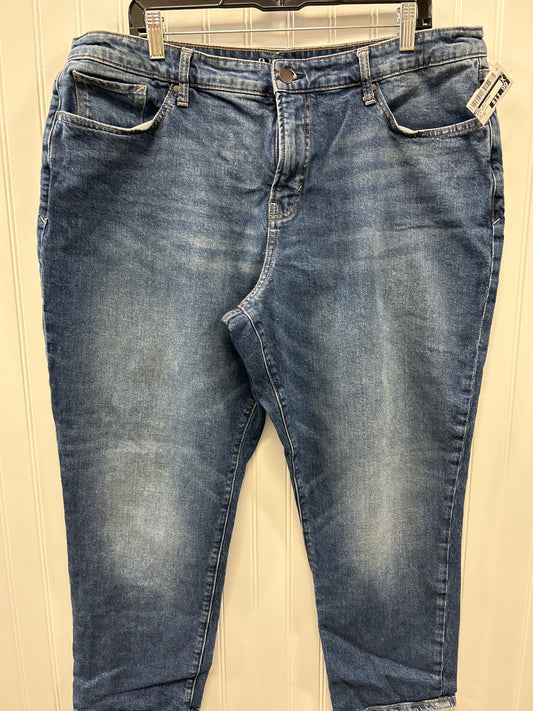 Jeans Boyfriend By Ana In Blue Denim, Size:16