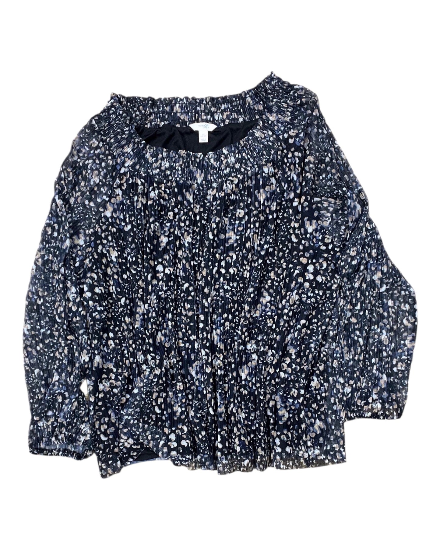 Top Ls By Terra & Sky In Blue, Size:2X