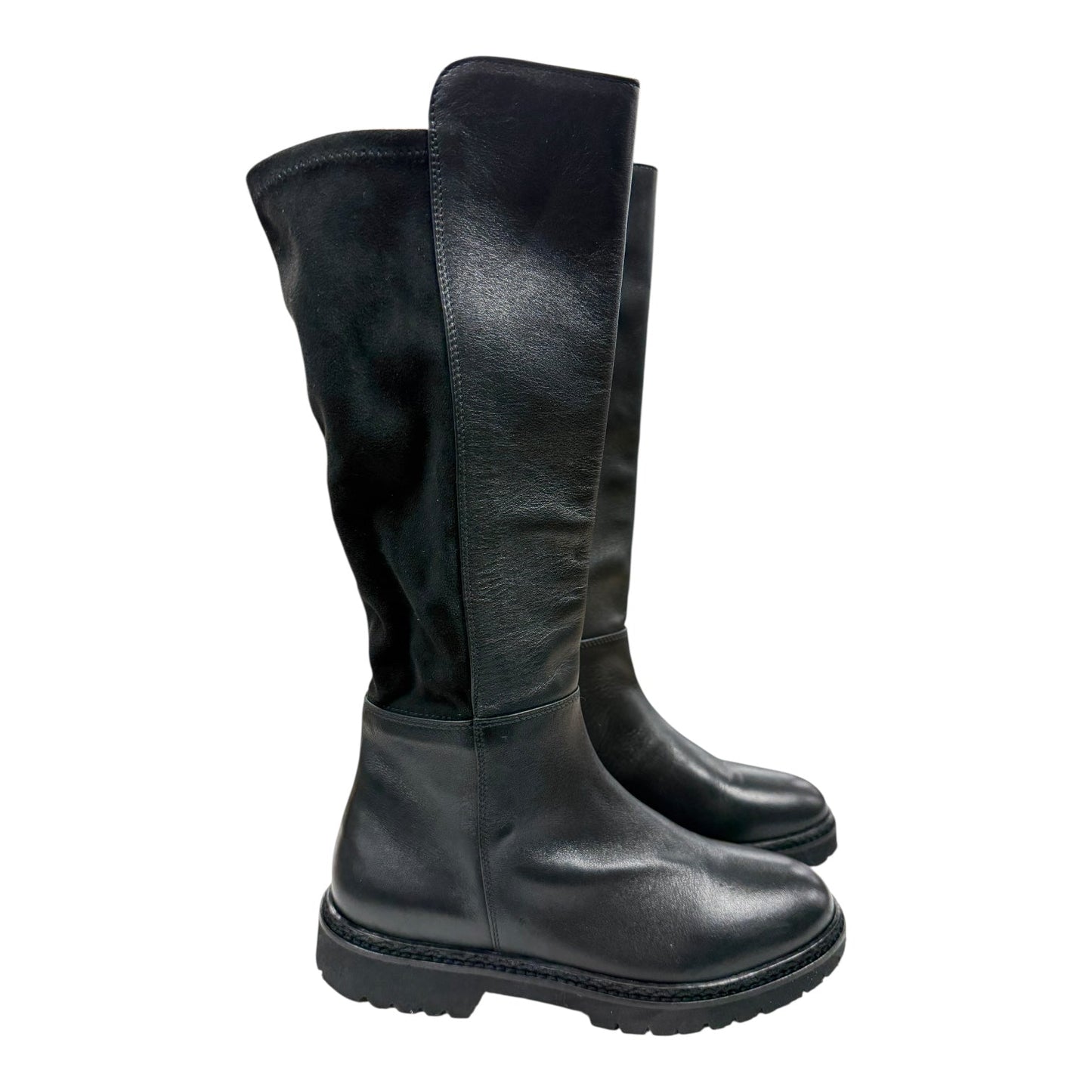 Boots Knee Flats By Aquatalia In Black, Size:6.5