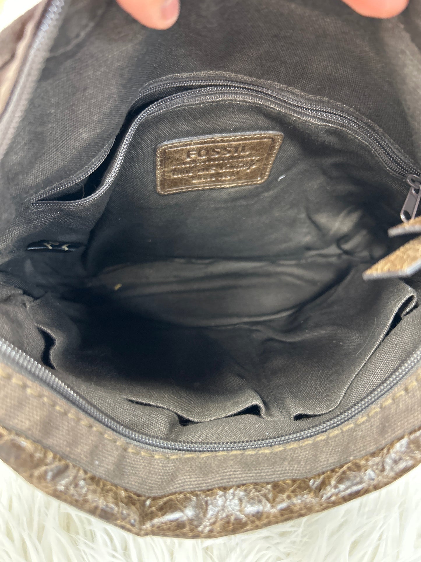 Crossbody By Fossil In Brown, Size:Medium