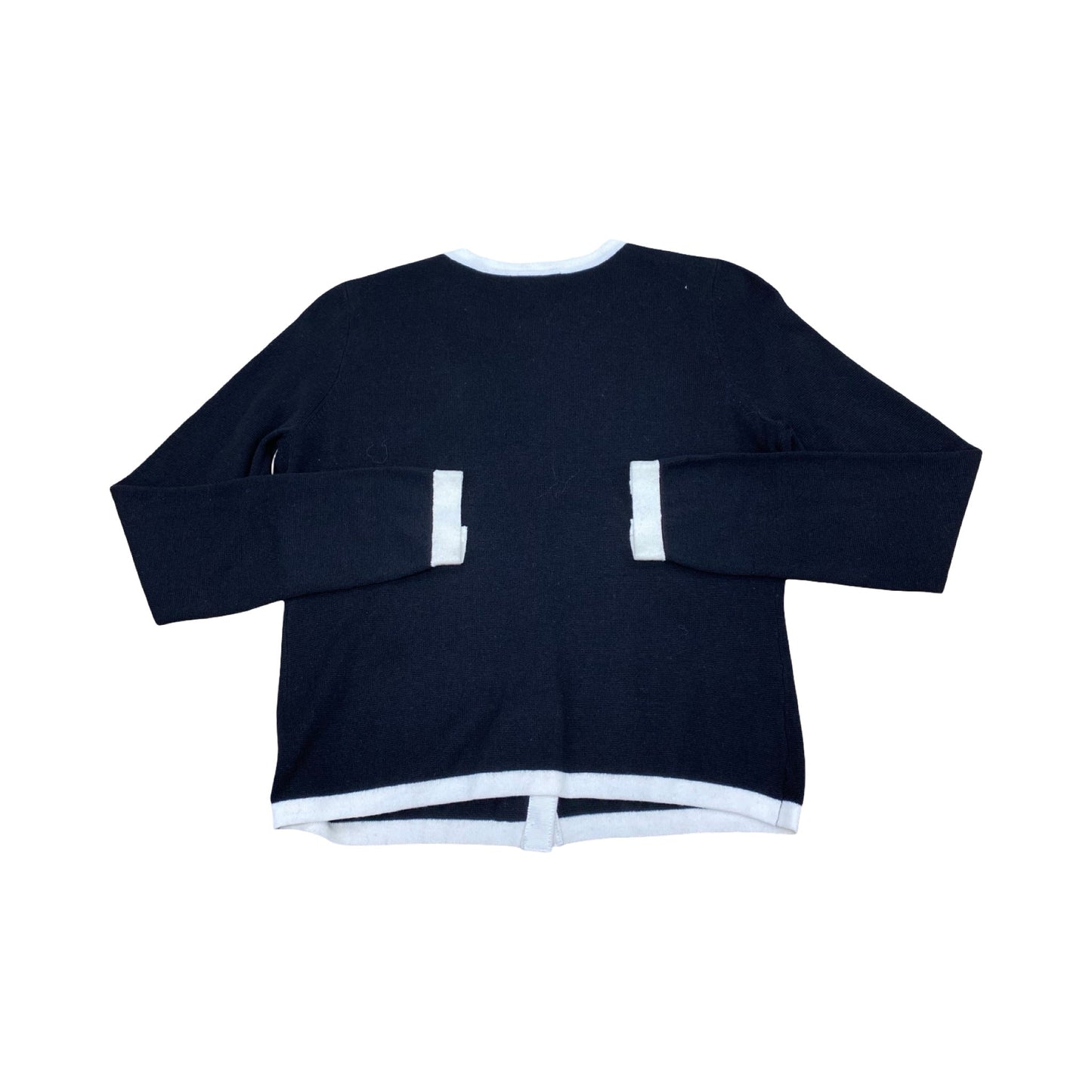 Sweater Cardigan By White House Black Market In Black & White, Size:Xs