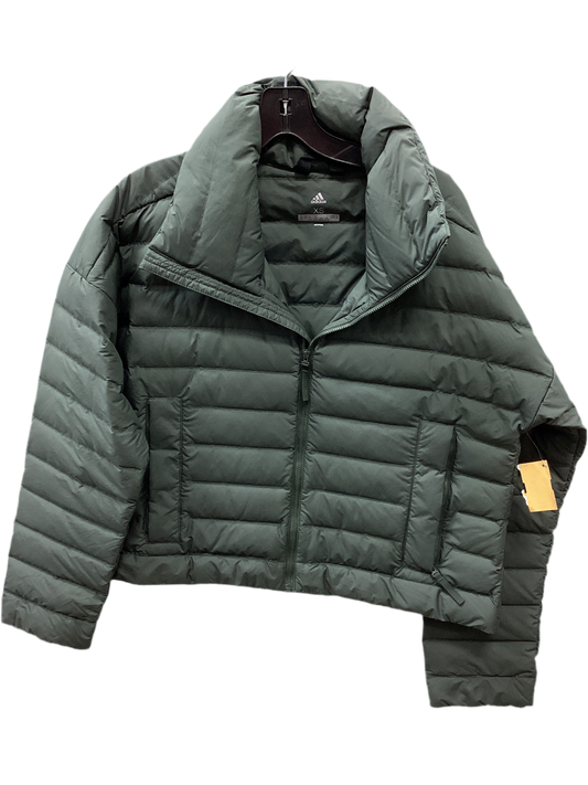 Athletic Jacket By Adidas In Green, Size:Xs