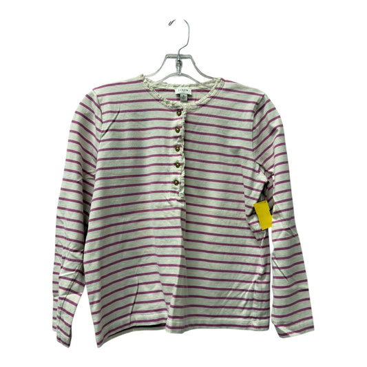 Top Ls By J. Crew In Purple & White, Size:S