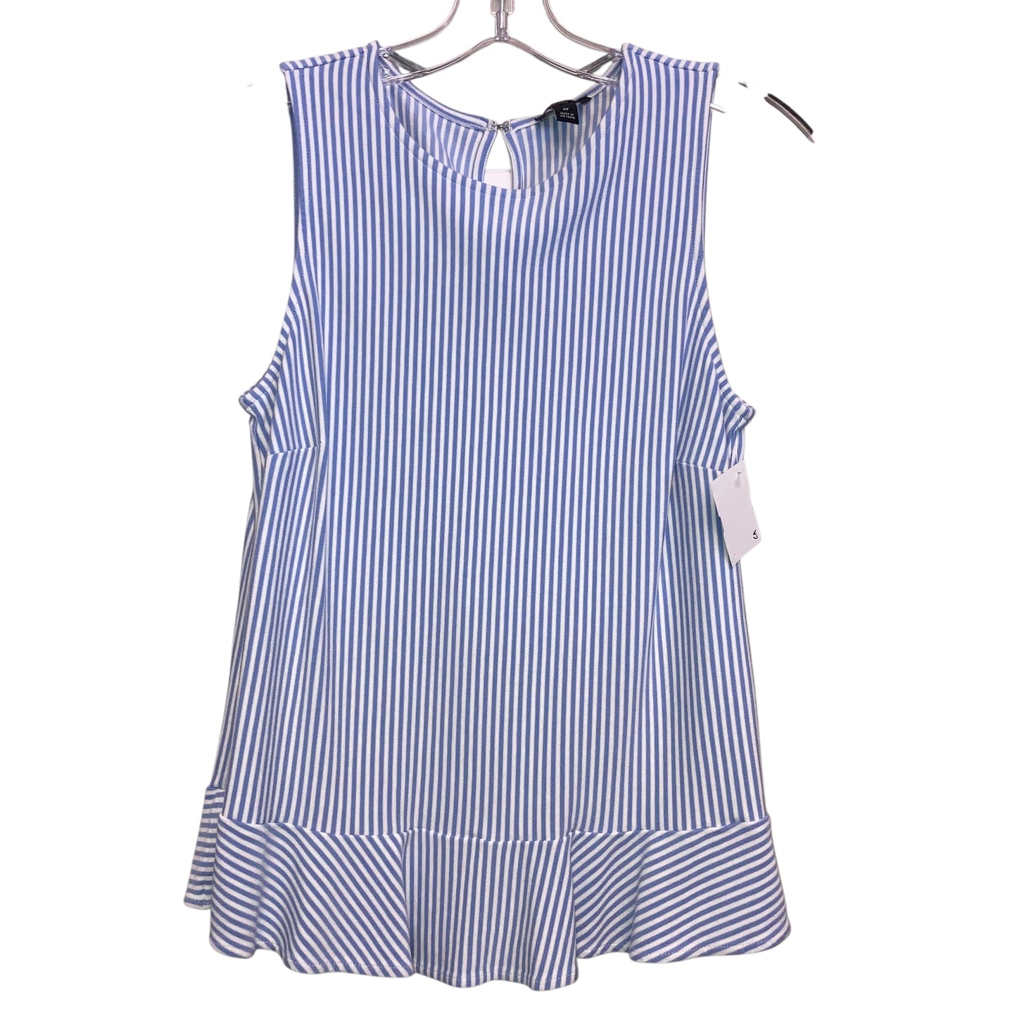 Top Sleeveless By Ann Taylor In Striped Pattern, Size:Mp