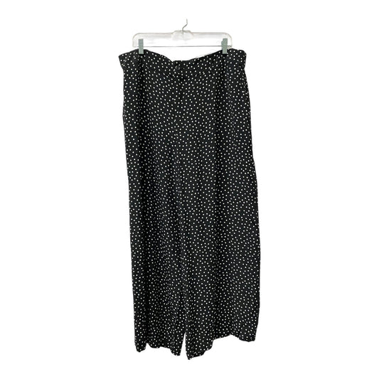 Pants Wide Leg By On 34Th In Black & White, Size:18