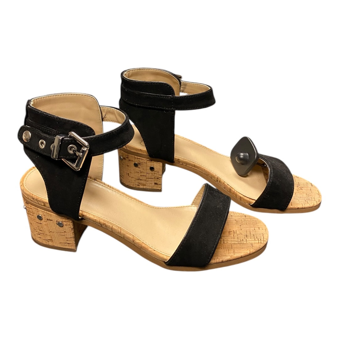 Sandals Heels Block By Madeline In Black, Size:9