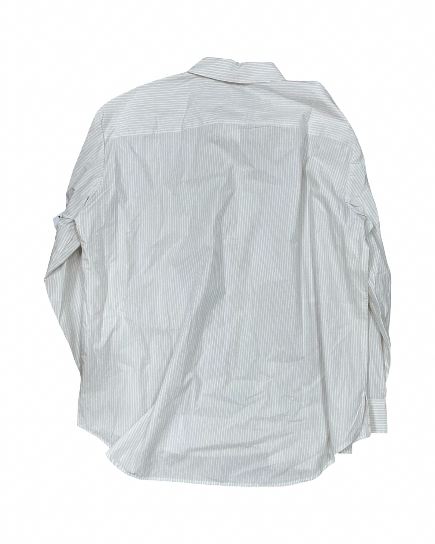 Blouse Ls By Time And Tru In Tan & White, Size:L