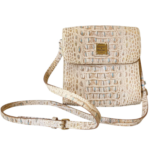 Crossbody Designer By Dooney And Bourke In Blue & Tan, Size:Small