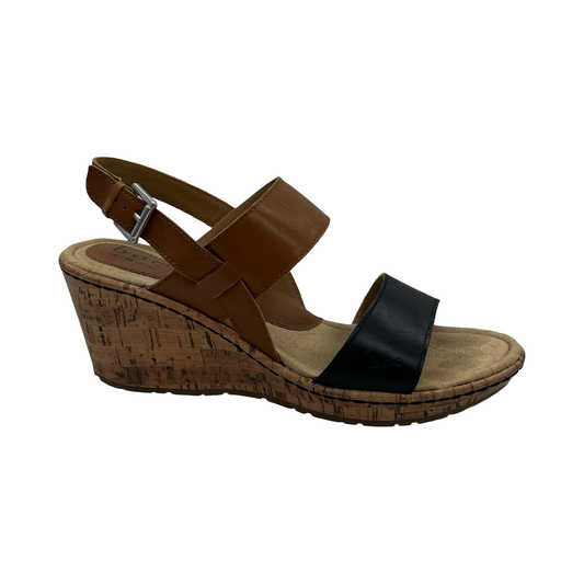 Sandals Heels Wedge By Boc In Brown, Size:0