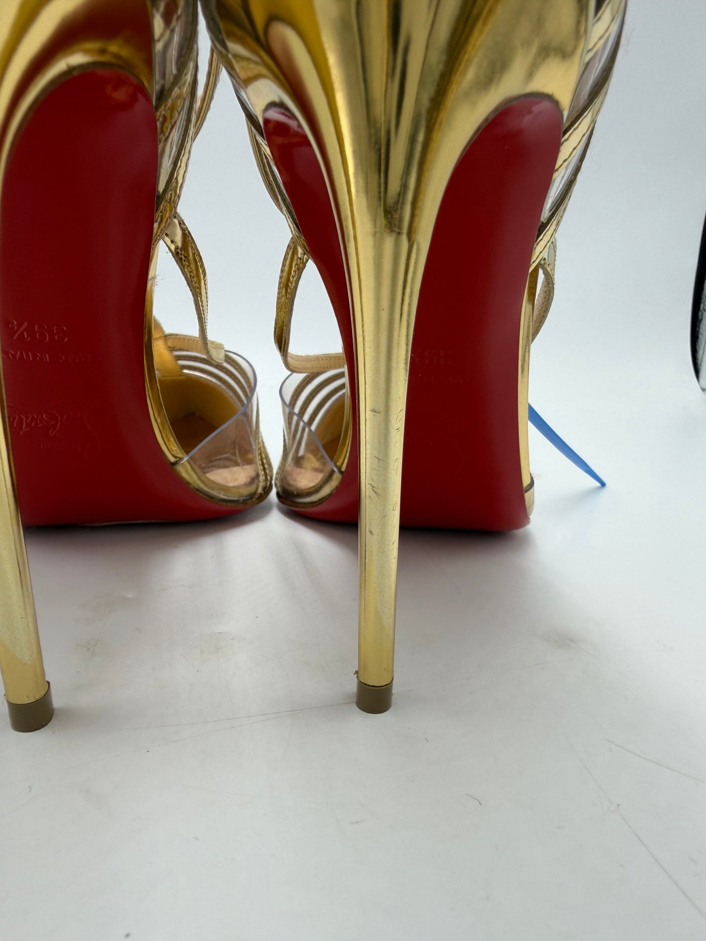 Christian Louboutin Deck 100 Specchio PVC Luxury Pumps, Size: 9.5