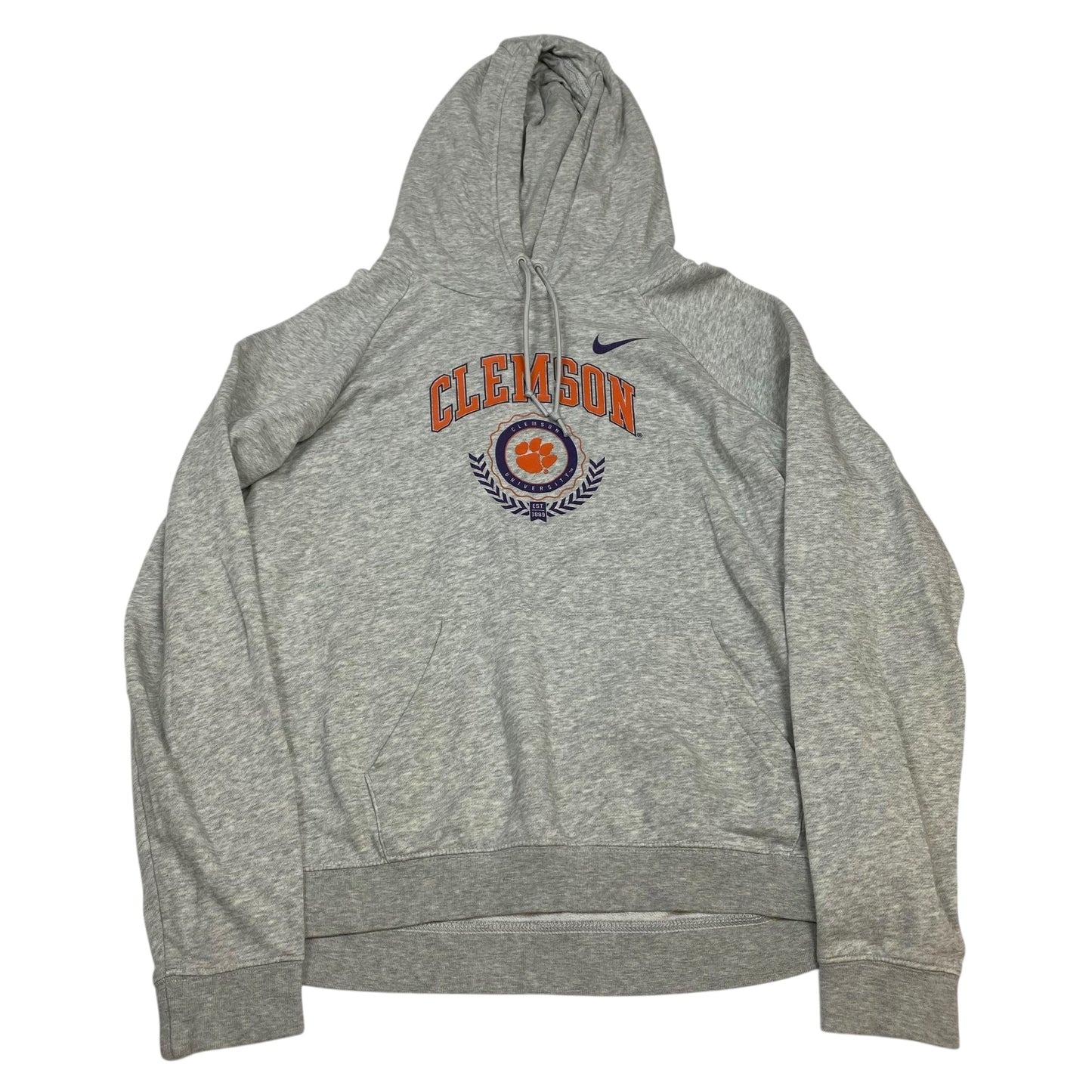 Athletic Top Ls Hoodie By Nike In Grey, Size:M