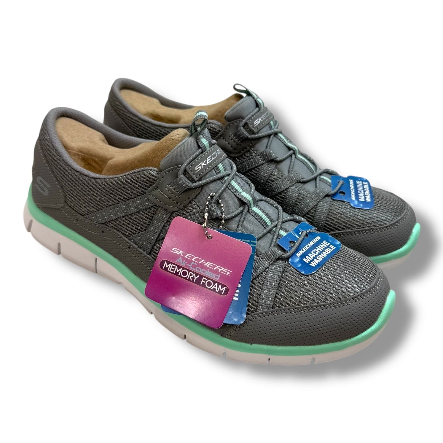 Shoes Sneakers By Skechers In Grey, Size: 8