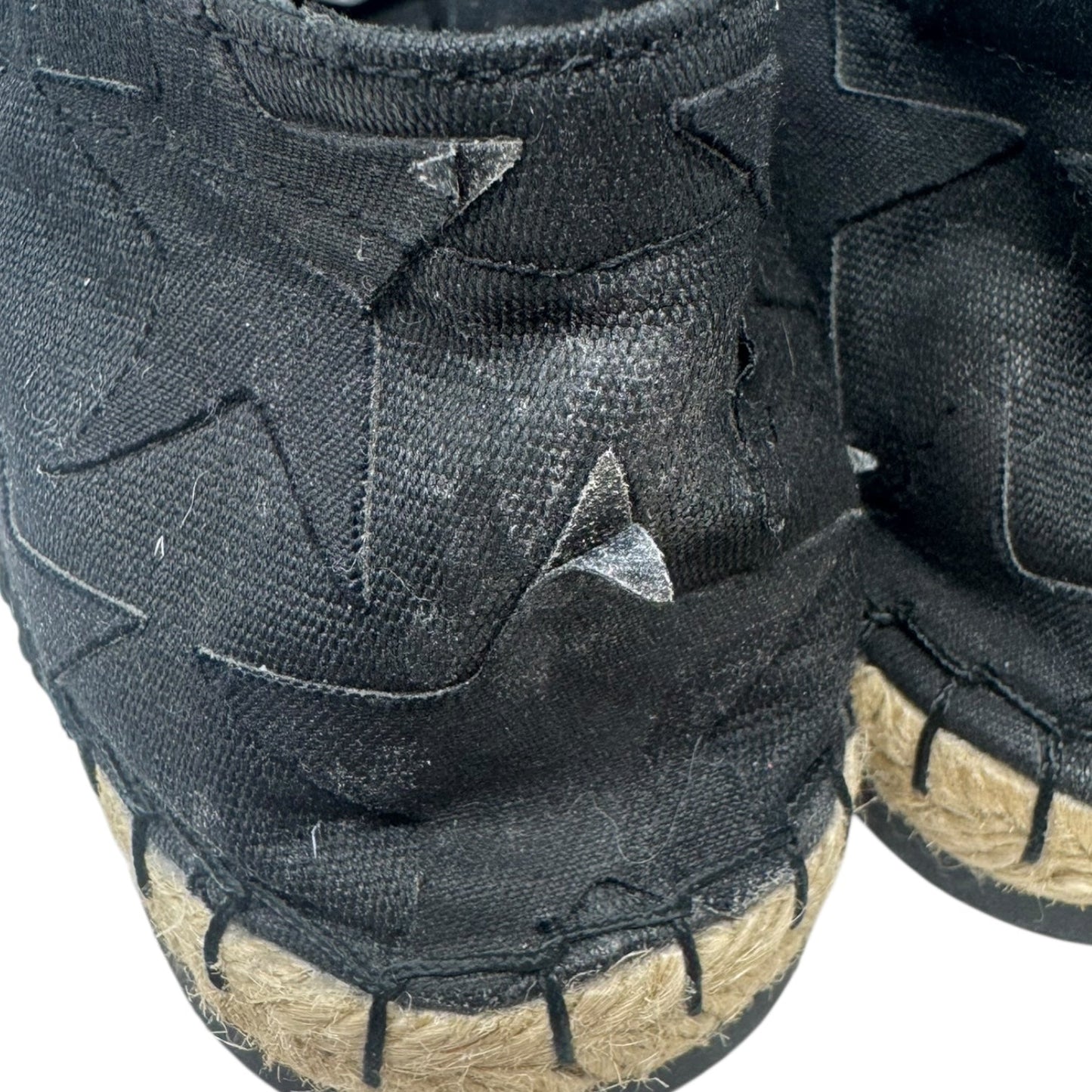 Star Espadrille Flats Shoes Luxury Designer By Valentino-garavani In Black, Size: 9 (39 EU)