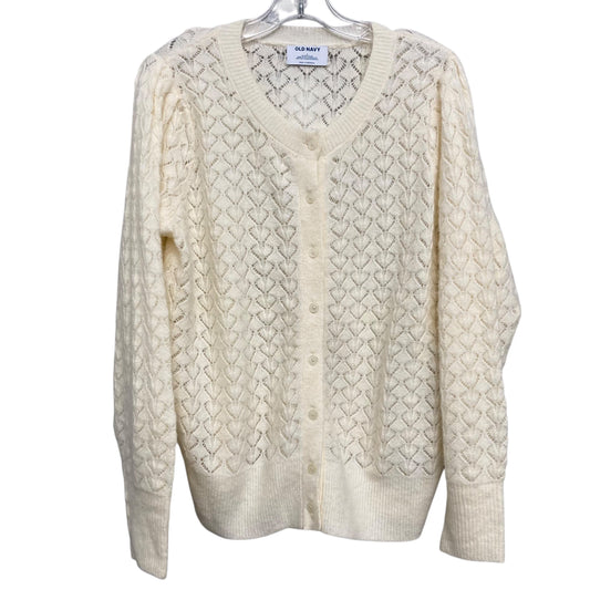 Sweater Cardigan By Old Navy In Cream, Size:L