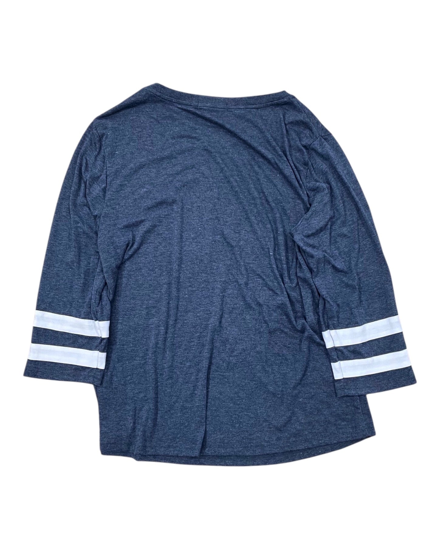 Top 3/4 Sleeve By Automet In Blue & White, Size:Xl