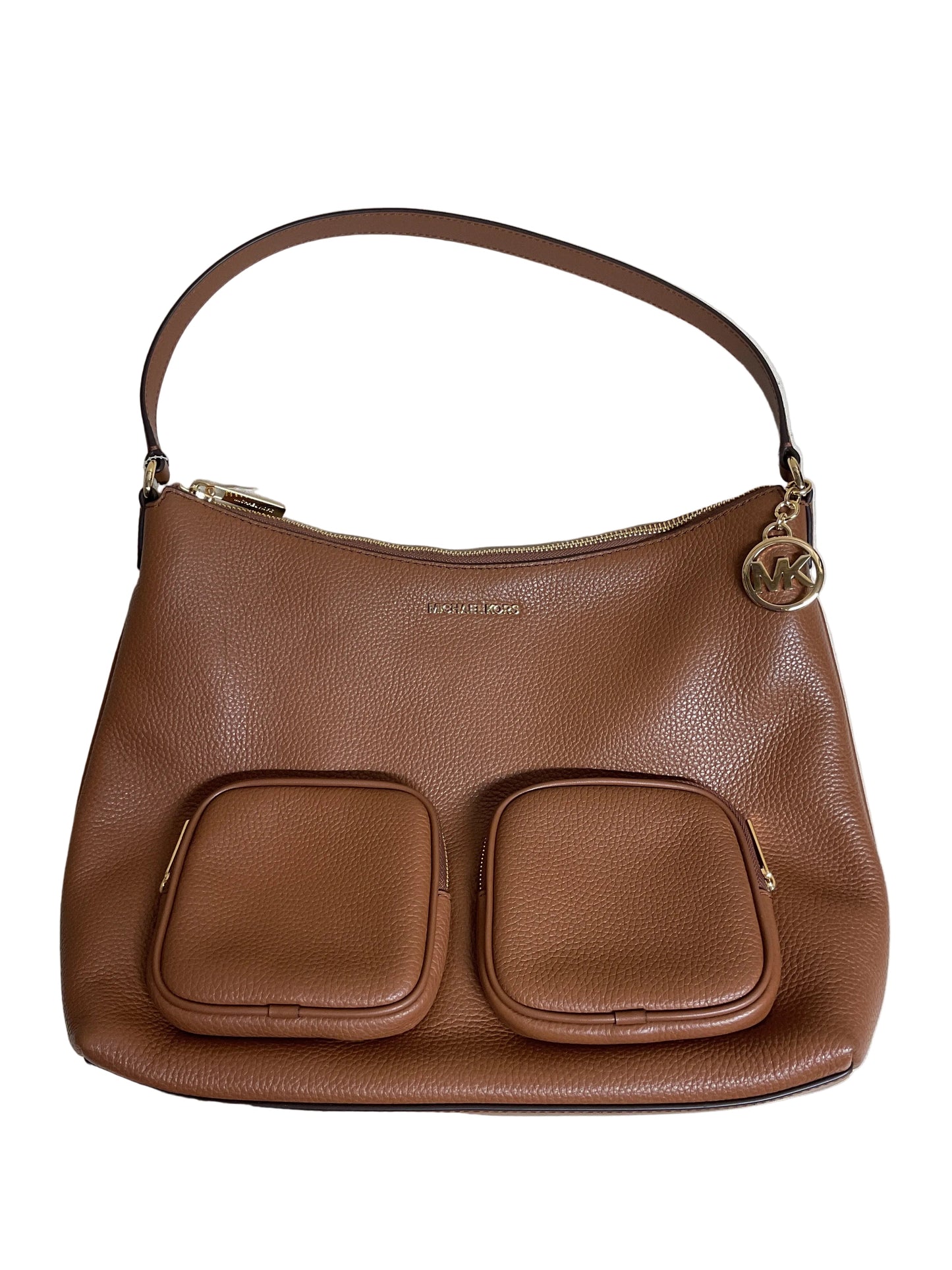 Handbag Designer By Michael Kors In Bronze, Size:Medium