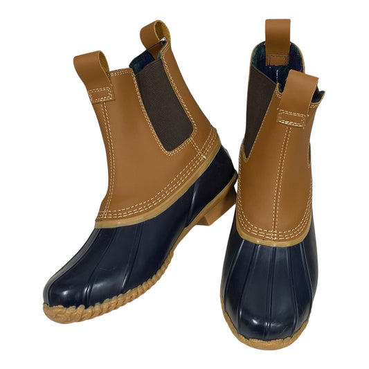 Boots Rain By Lands End In Black & Brown, Size:6