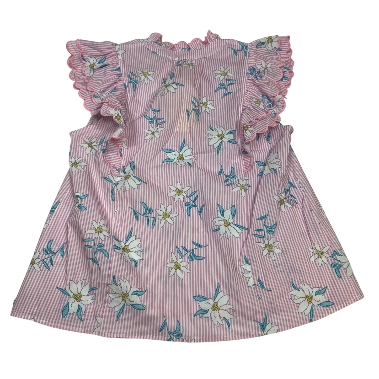 Top Sleeveless By Entro In Pink & White, Size:L