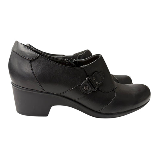 Shoes Flats By Clarks In Black, Size:12