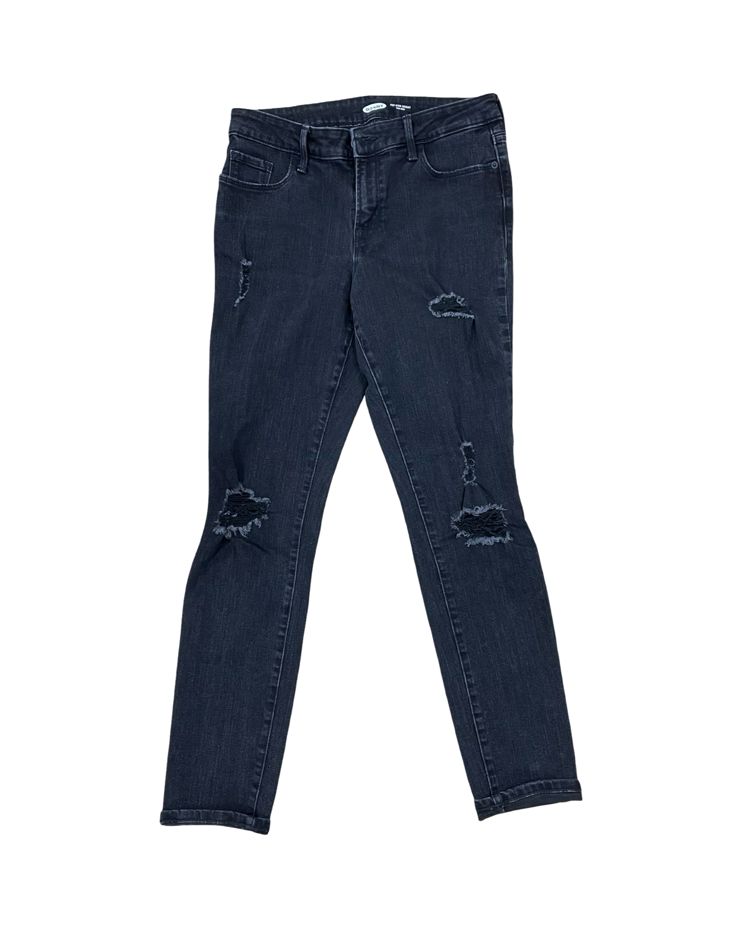 Jeans Skinny By Old Navy In Black Denim, Size:8