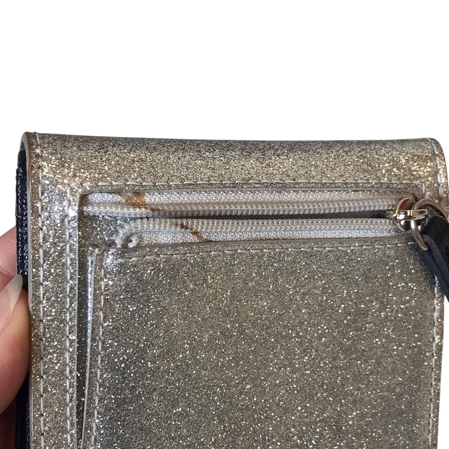 Wallet Designer By Kate Spade In Silver, Size:Small