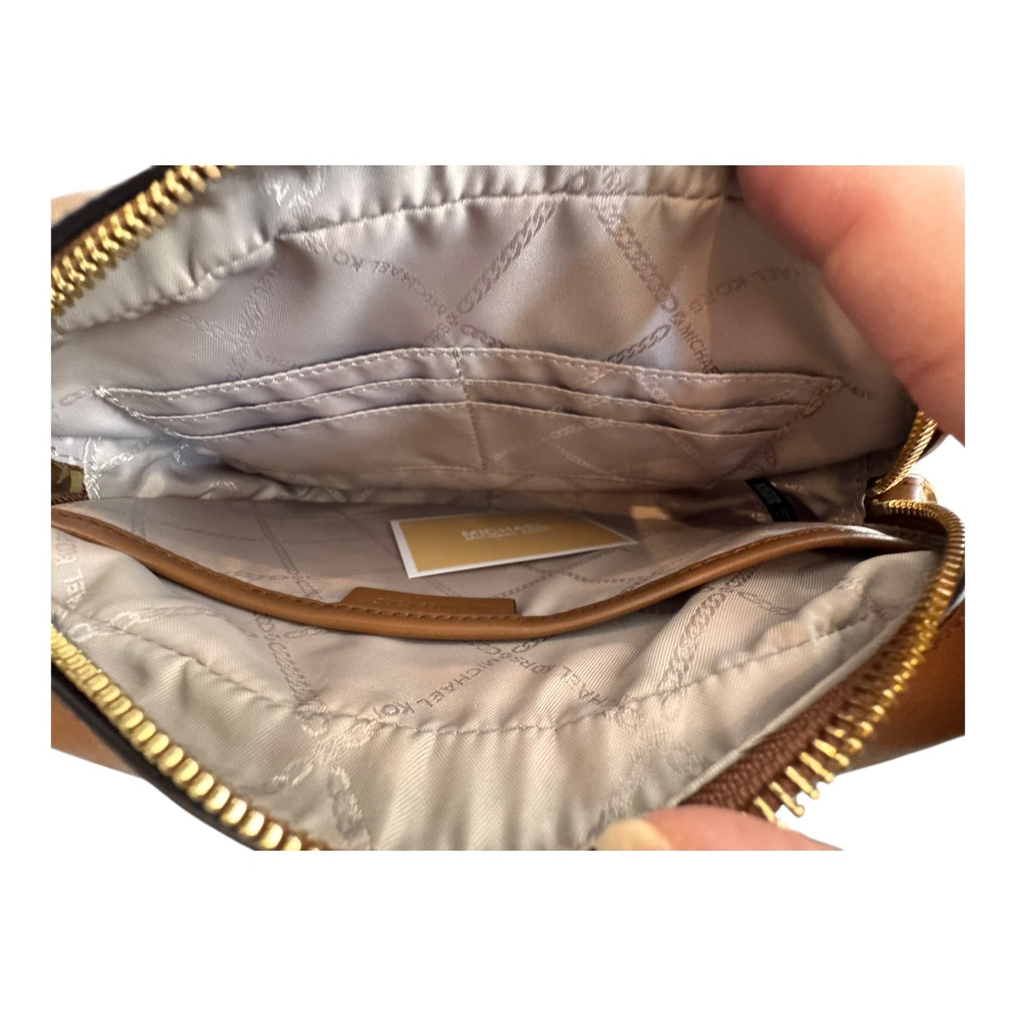 Handbag Designer By Michael Kors In Pink & Tan, Size:Small