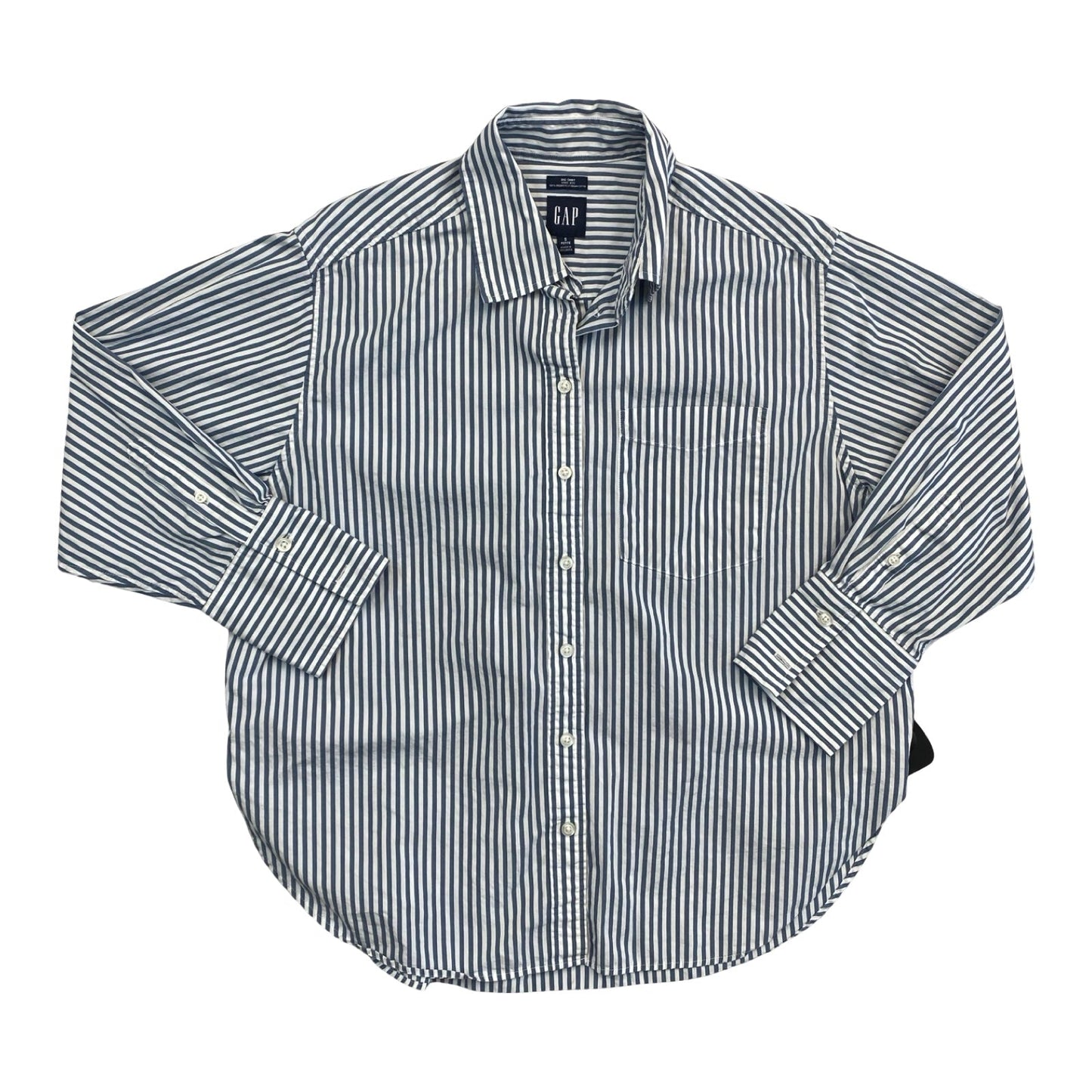Blouse Ls By Gap In Striped Pattern, Size:Sp