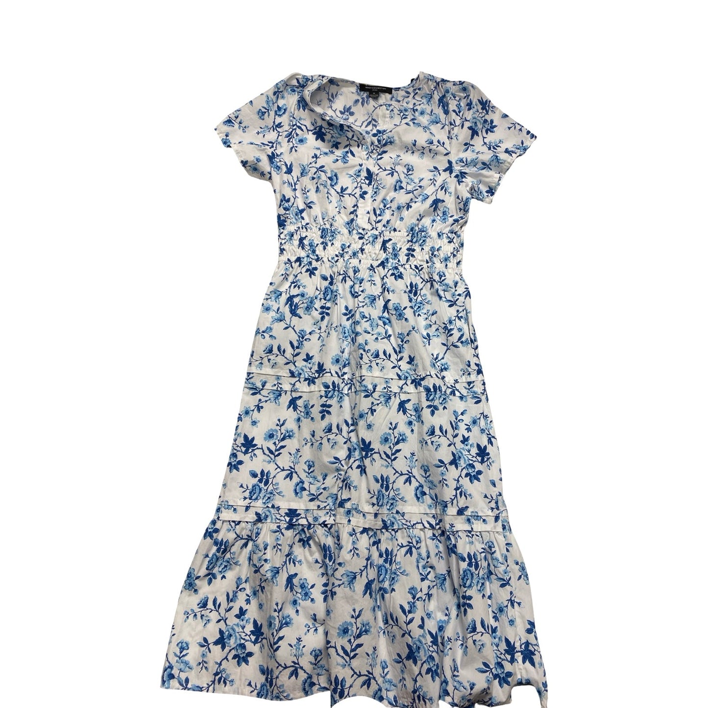 Dress Casual Maxi By French Connection In Blue & White, Size:M