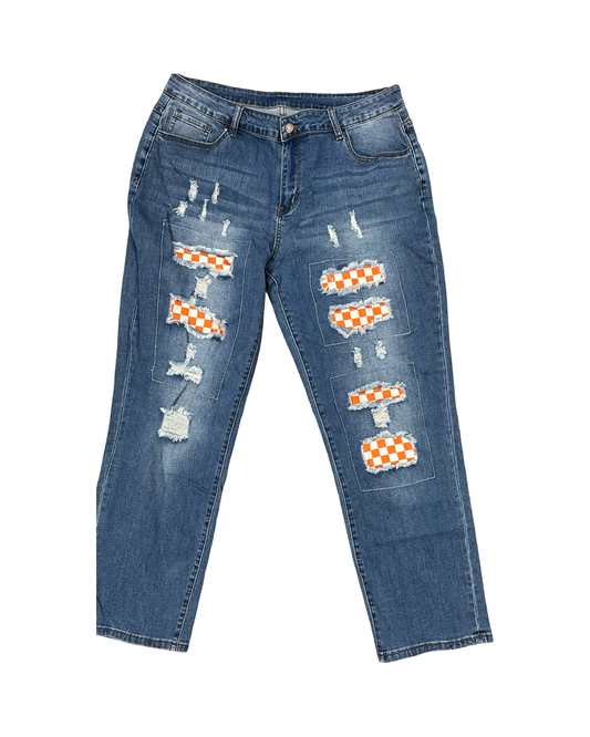 Jeans Straight By Clothes Mentor In Blue Denim, Size:16