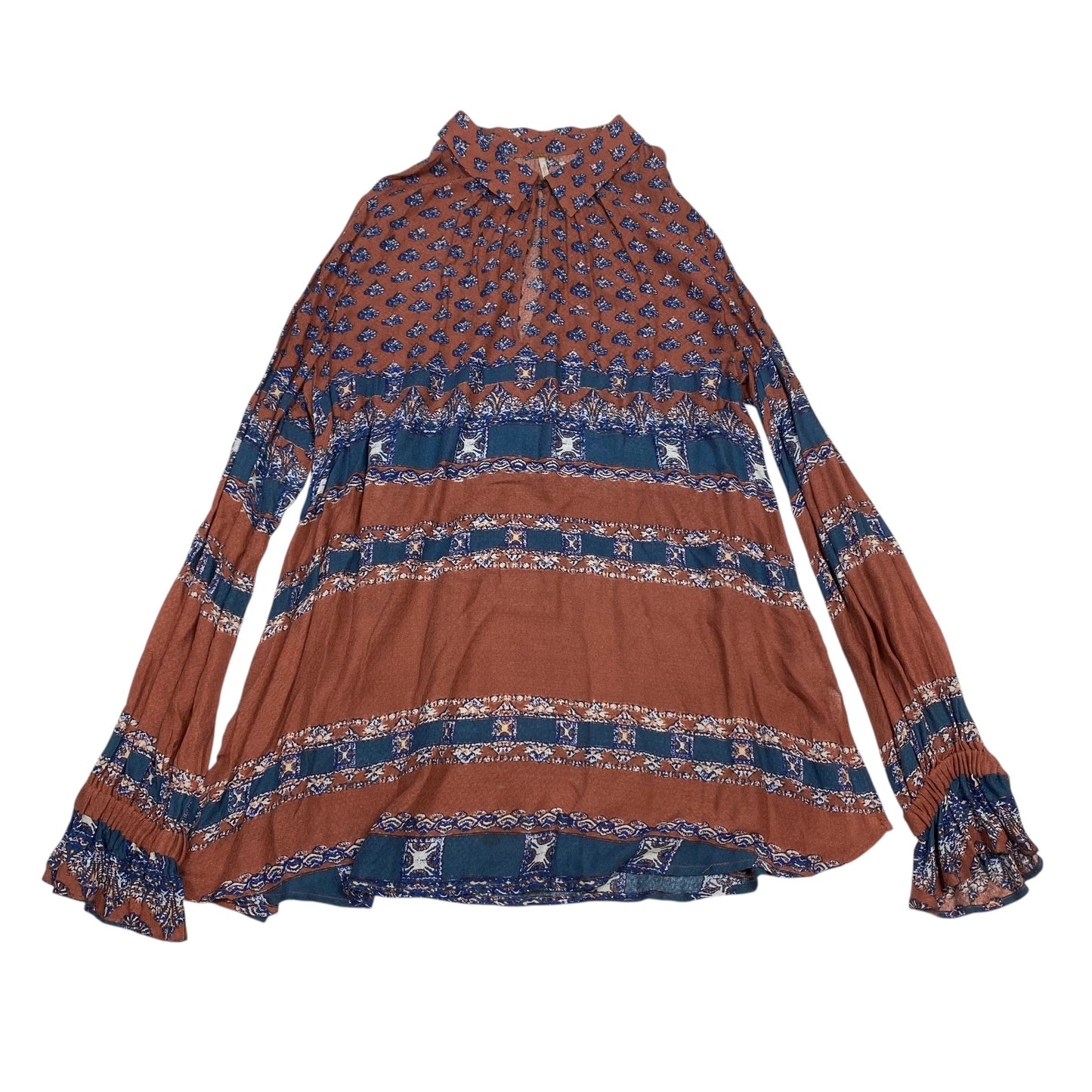 Top Ls By Free People In Blue & Red, Size:L