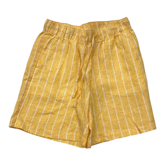 Shorts By Lands End In White & Yellow, Size:S