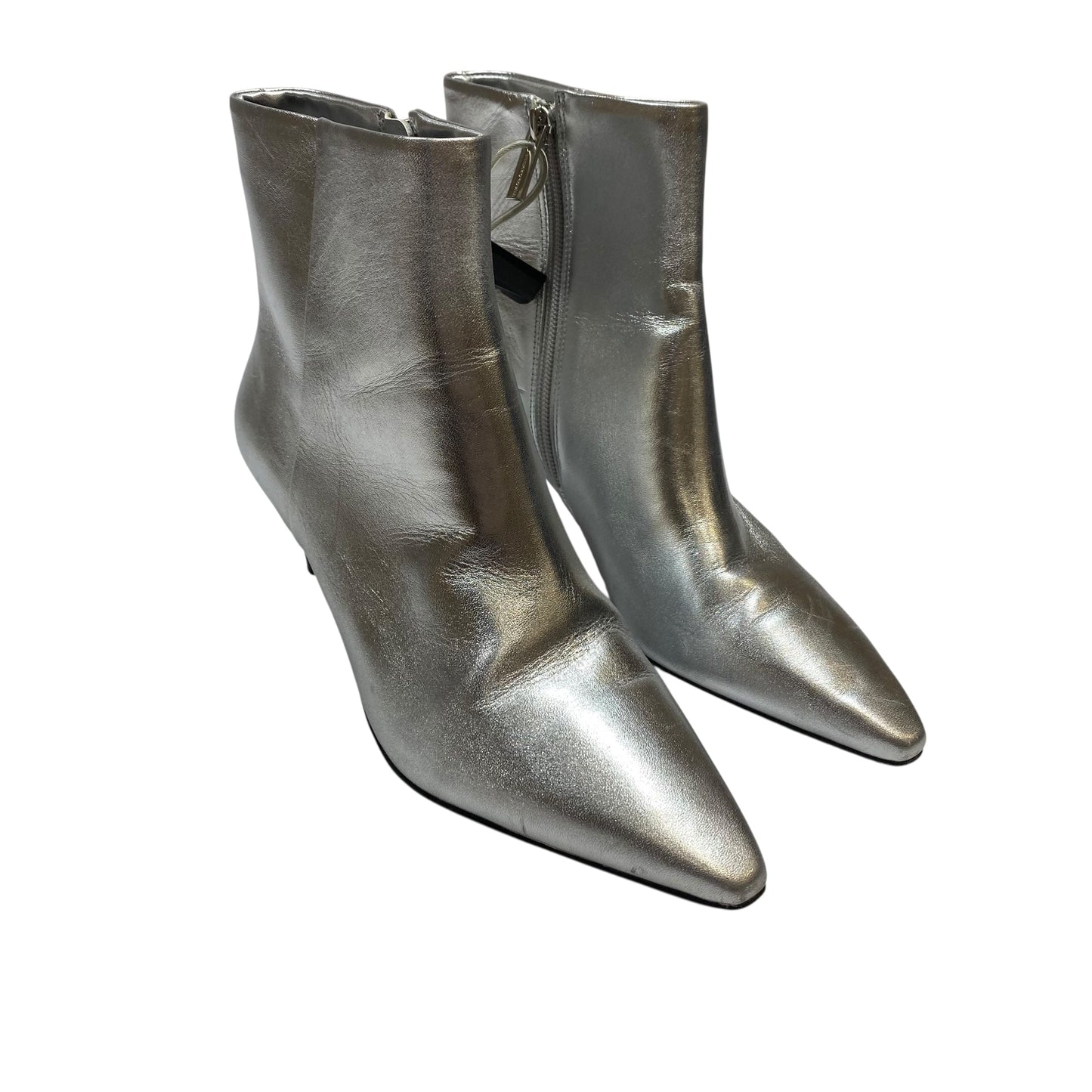 Boots Leather By Vince Camuto In Silver, Size:6.5