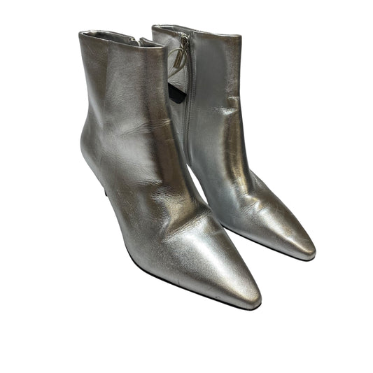 Boots Leather By Vince Camuto In Silver, Size:6.5