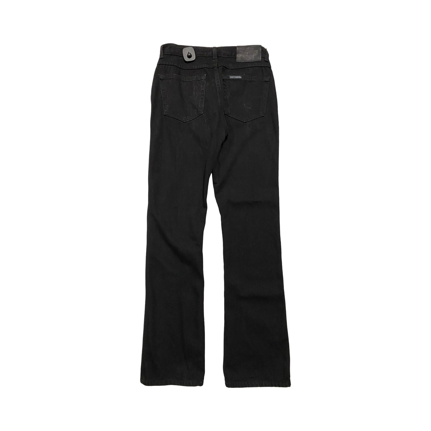 Jeans Boot Cut By Harley Davidson In Black Denim, Size:6L