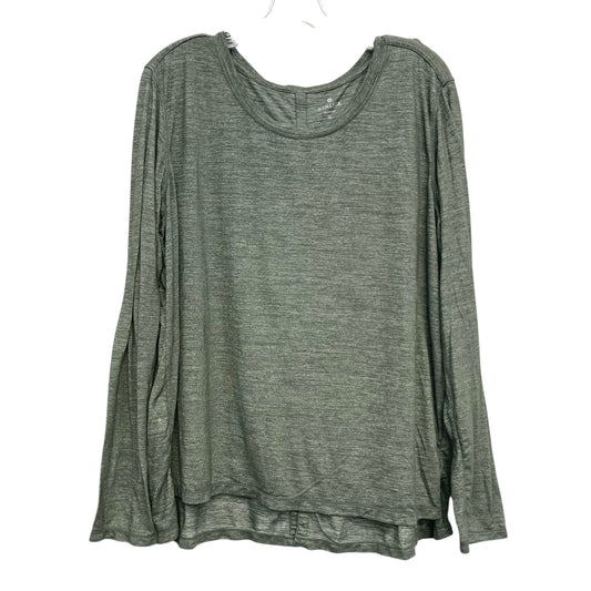 Athletic Top Ls Crewneck By Athleta In Green, Size:Xl