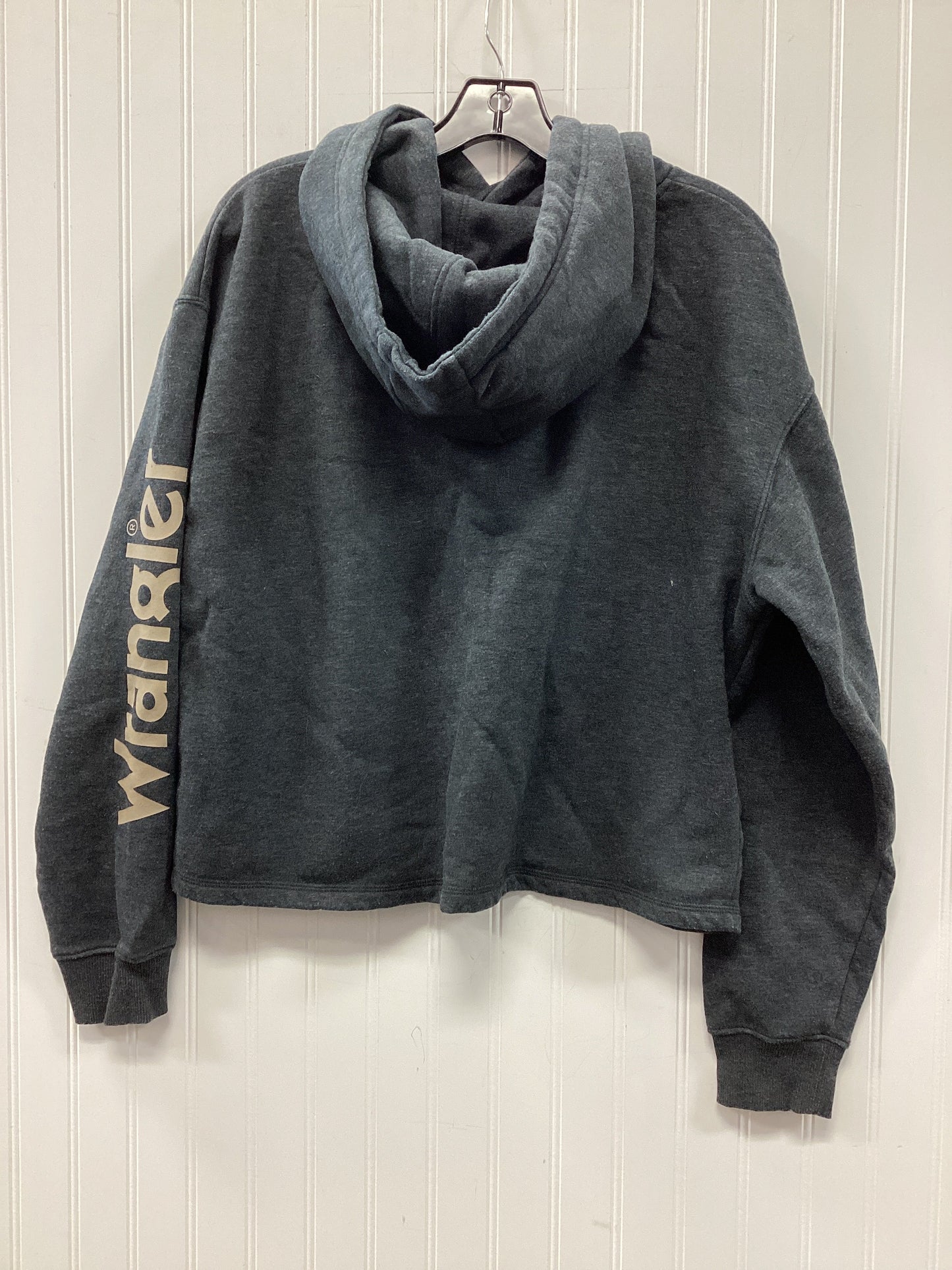 Sweatshirt Hoodie By Wrangler In Grey, Size:L