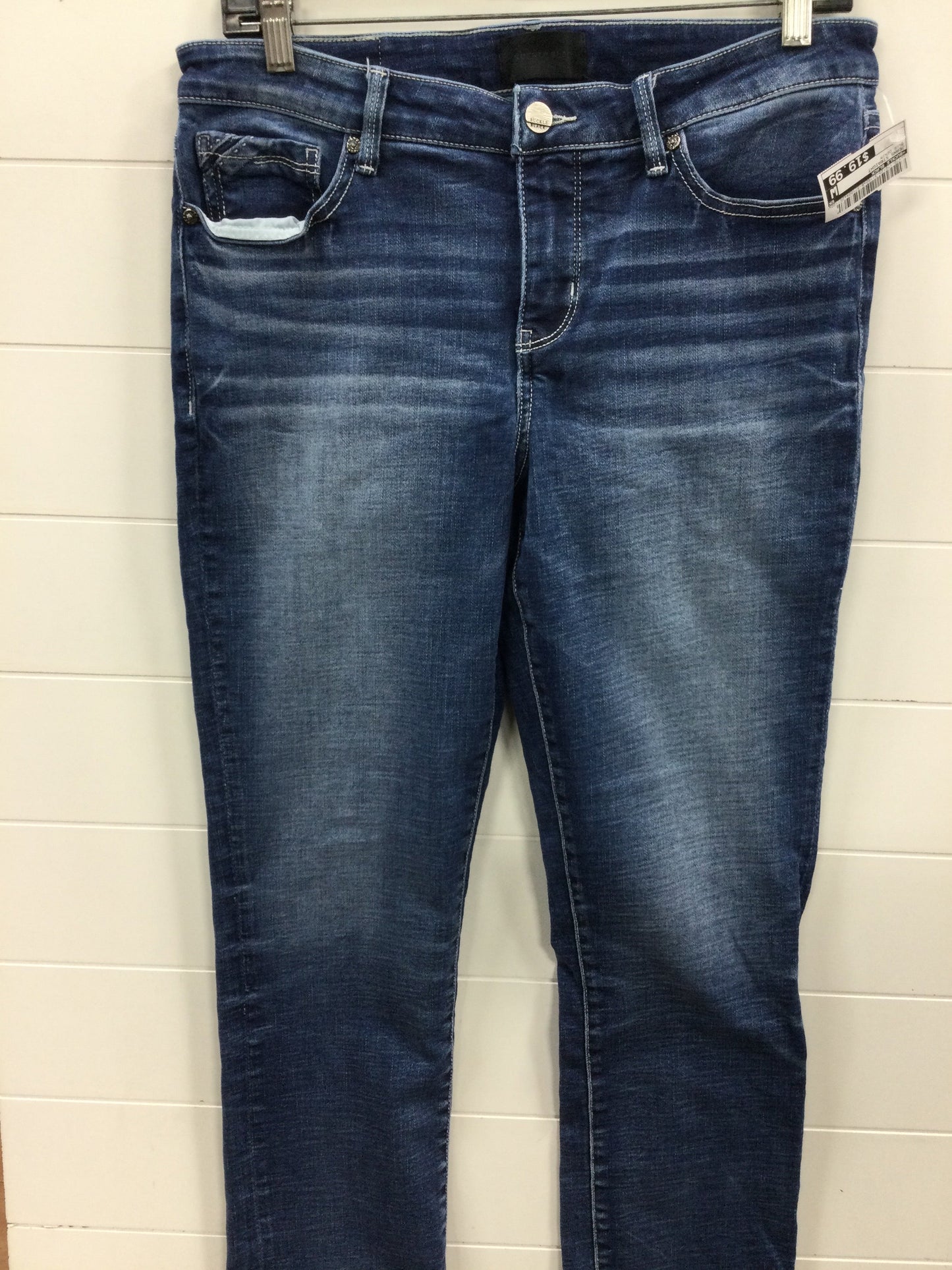 Jeans Straight By Buckle Black In Blue Denim, Size:6