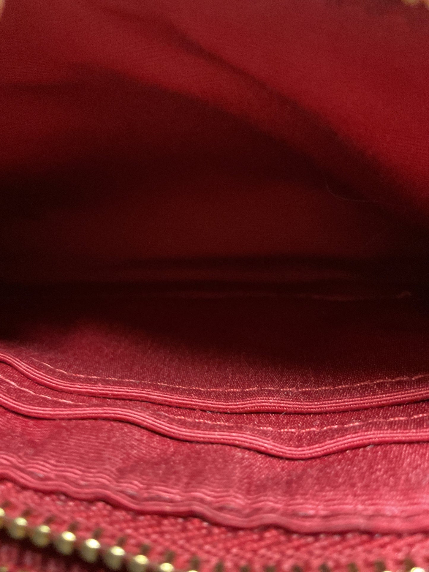 Wristlet Designer By Coach In Brown & Red, Size:Medium