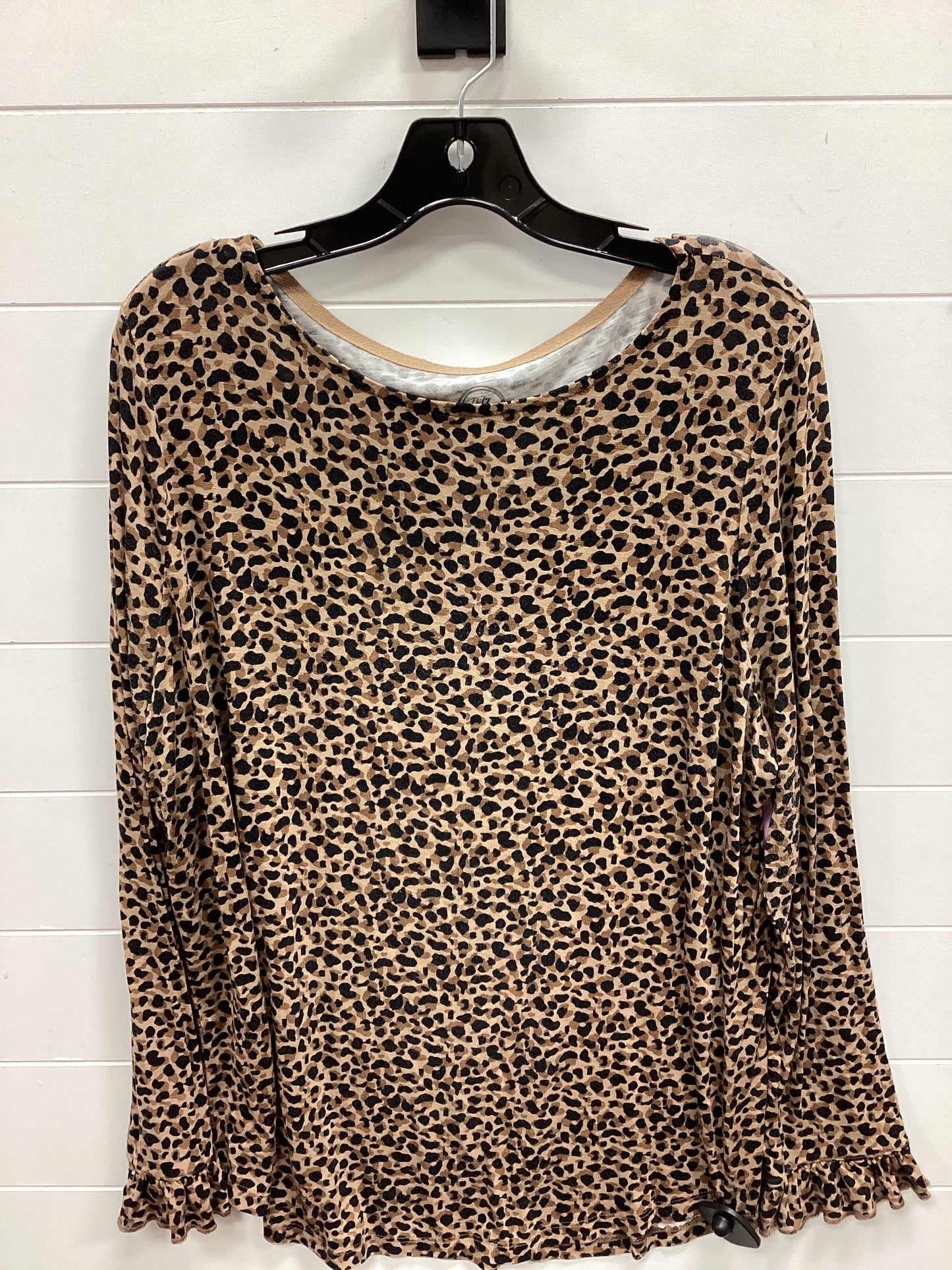 Top Ls Basic By Maurices In Animal Print, Size:1X