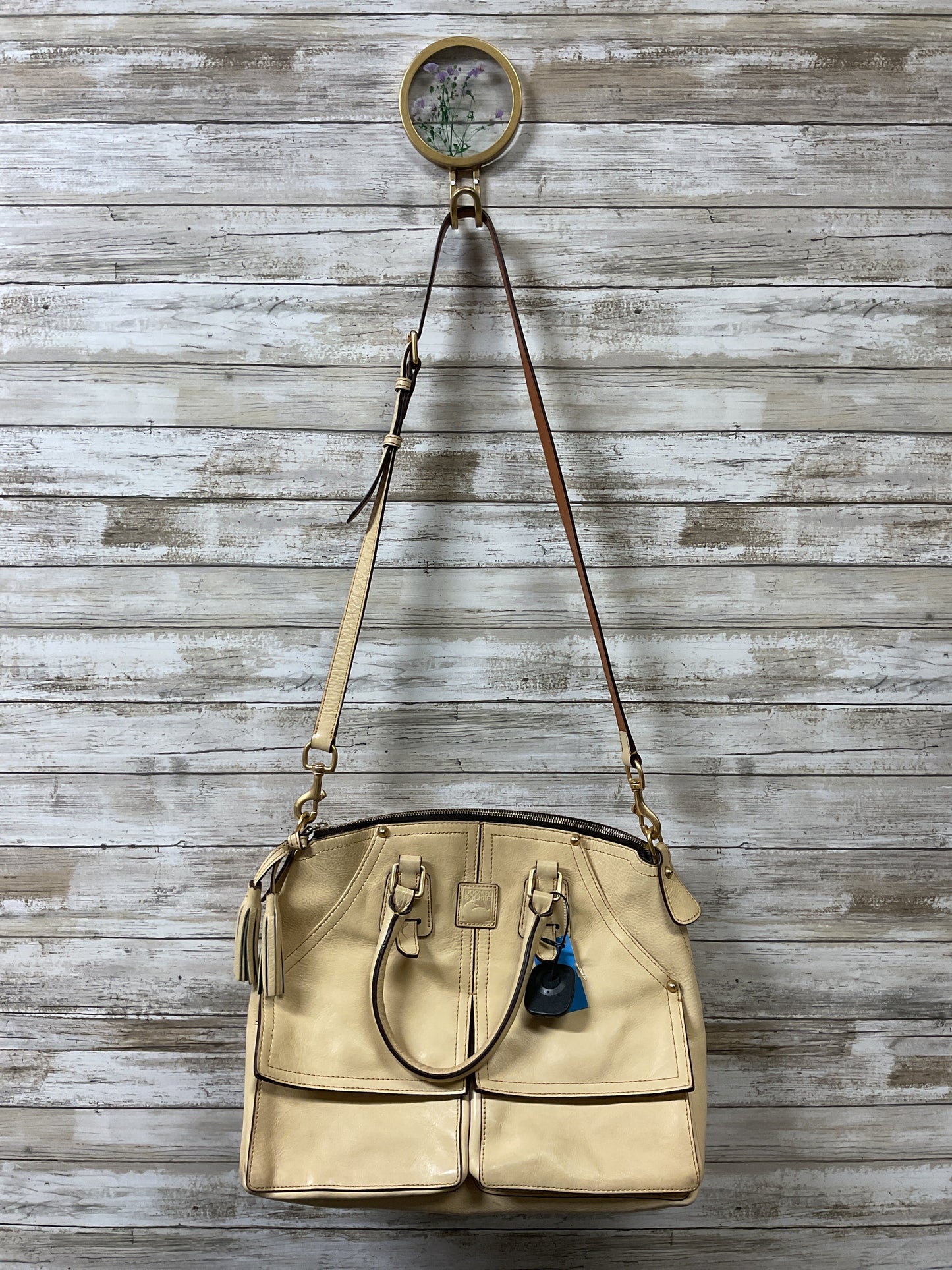 Handbag Designer By Dooney And Bourke In Tan, Size:Large