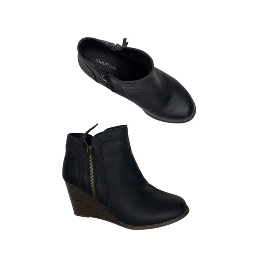 Boots Ankle Heels By Maurices In Black, Size:8