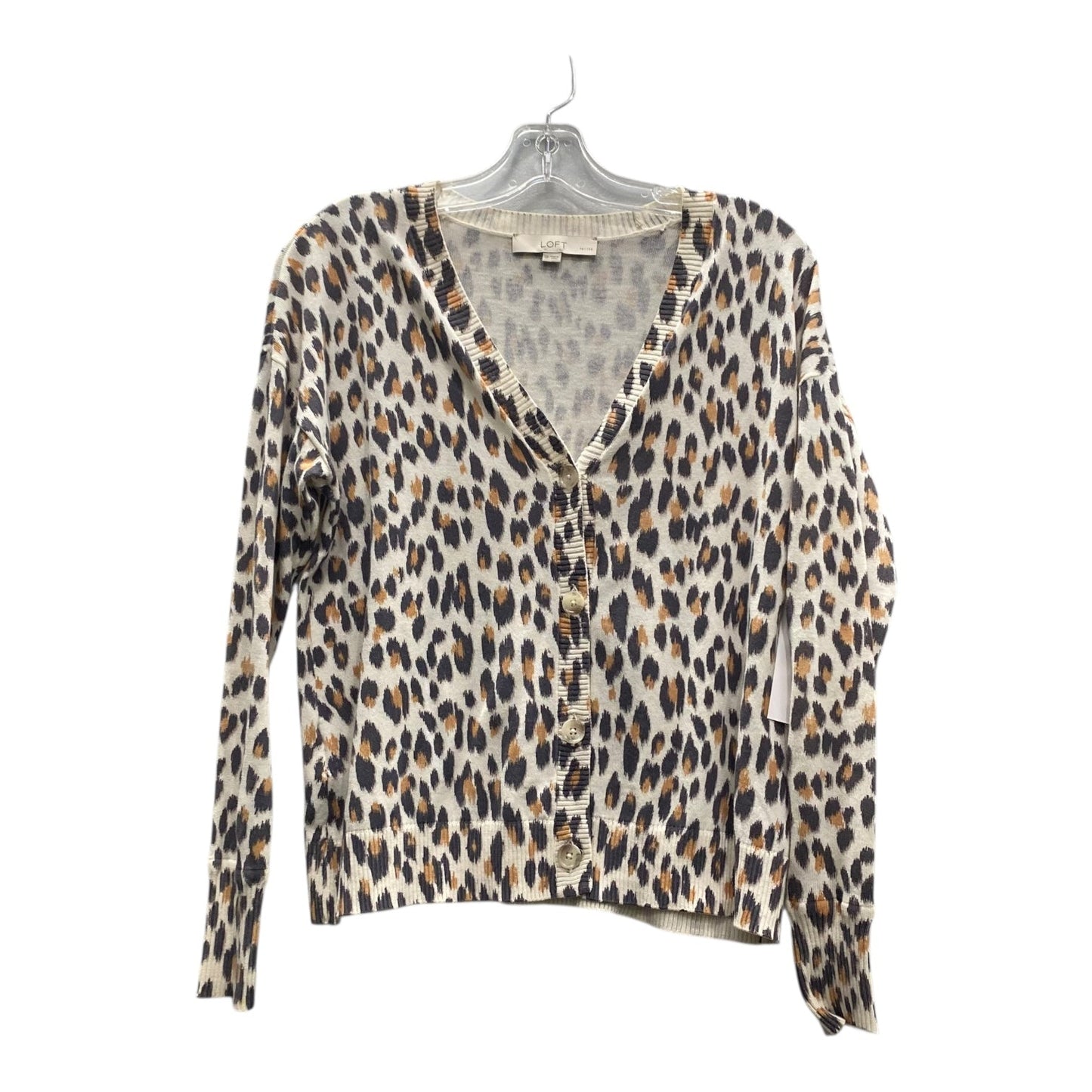 Cardigan By Loft In Animal Print, Size:Sp
