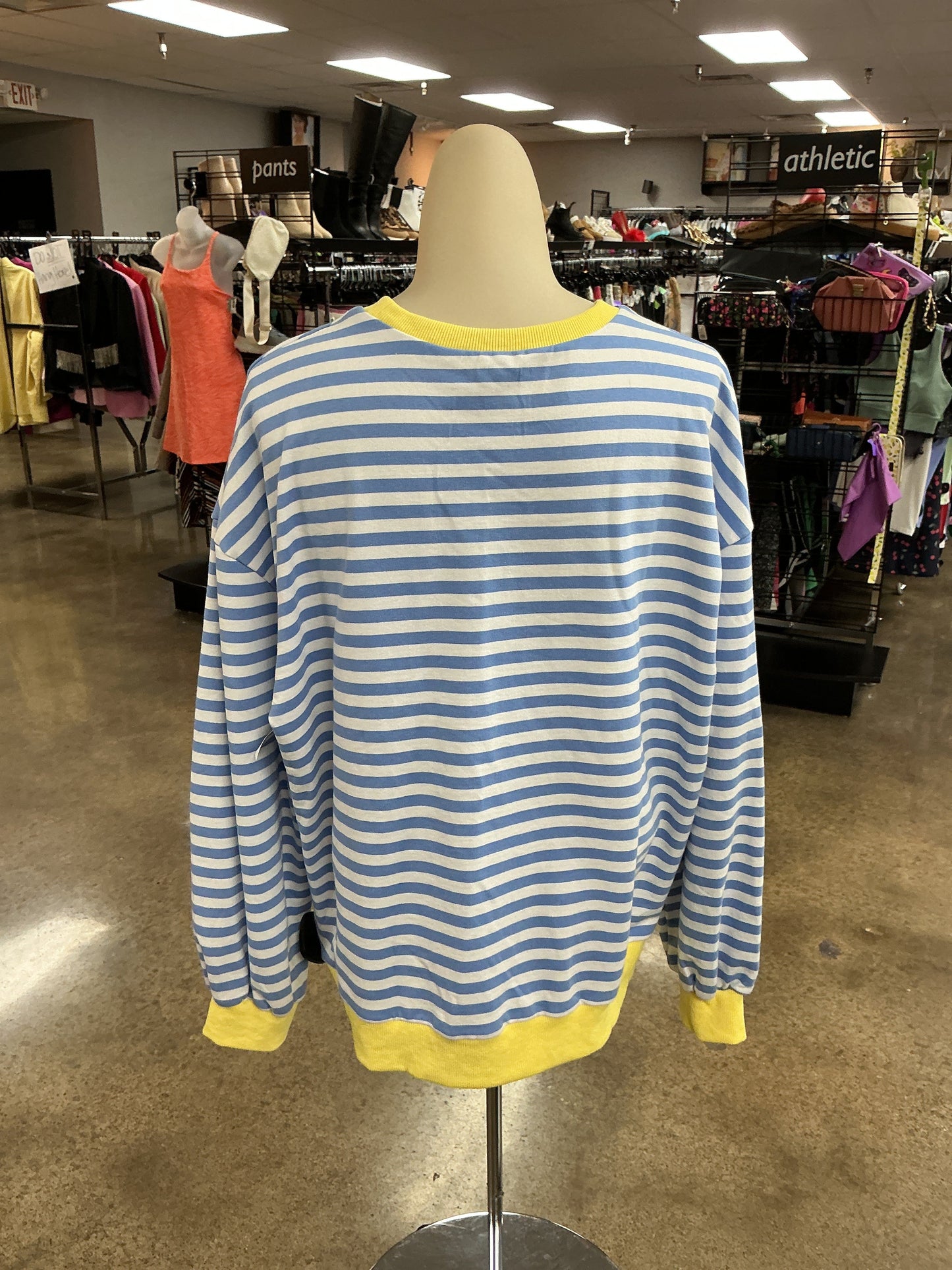Top Ls By Clothes Mentor In Blue & Yellow, Size:S