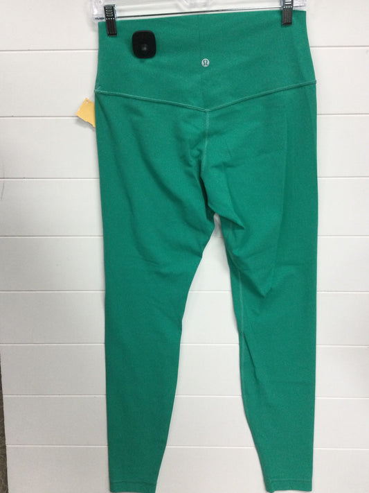 Athletic Leggings By Lululemon In Green, Size:10